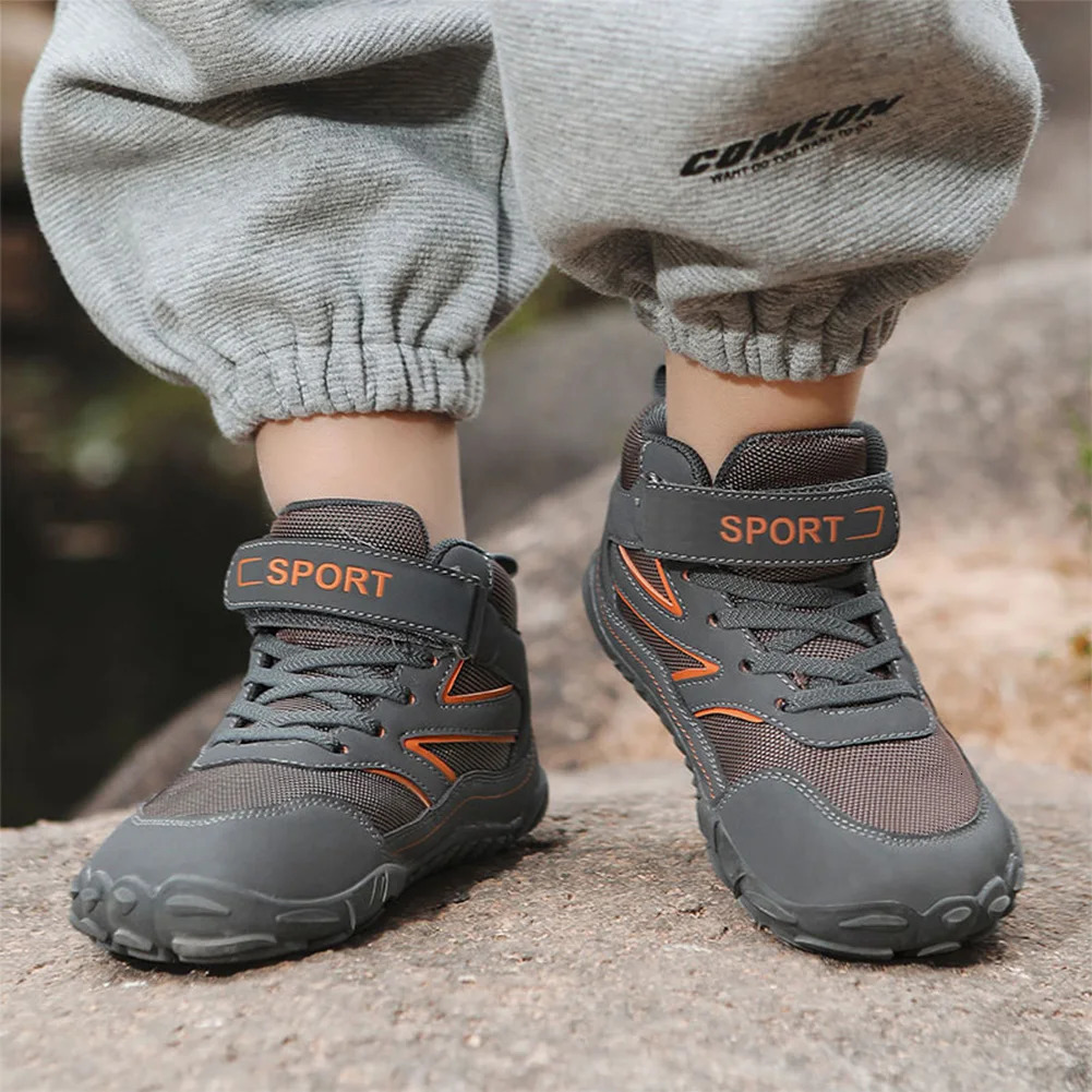 Wide toe childrens snow boots small/large childrens minimalist barefoot shoes anti slip boys casual shoes comfortable childrens boots 250403