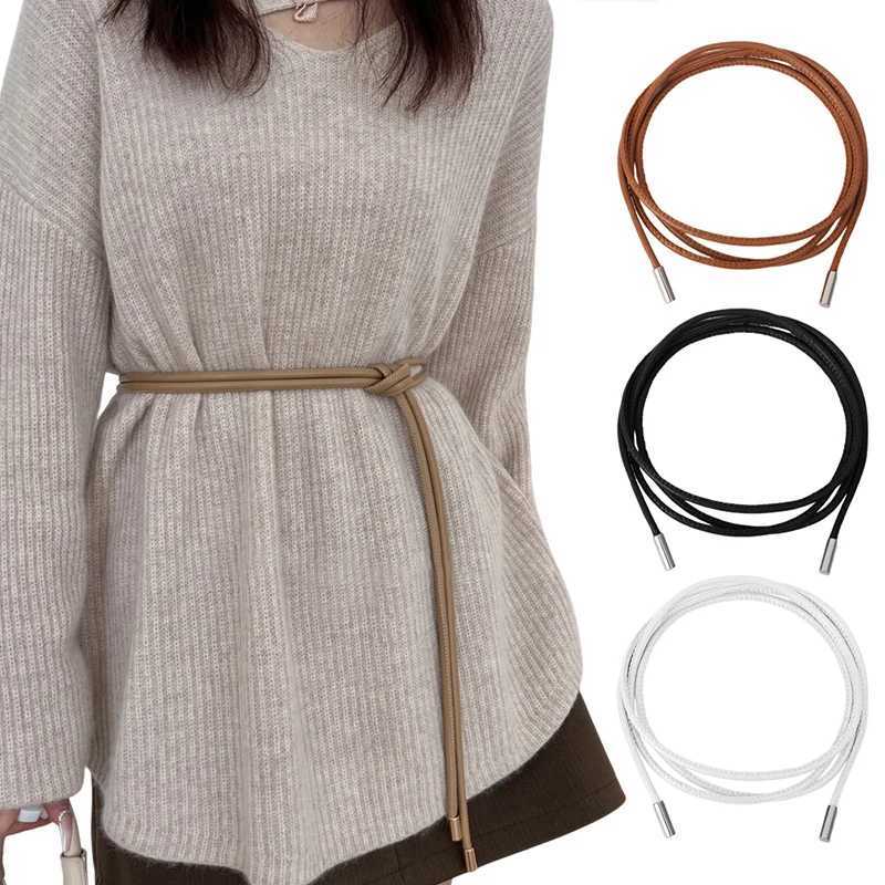 New article belt thin belt simple decorative tie dress with long waist knot vintage dress waist chain X250410