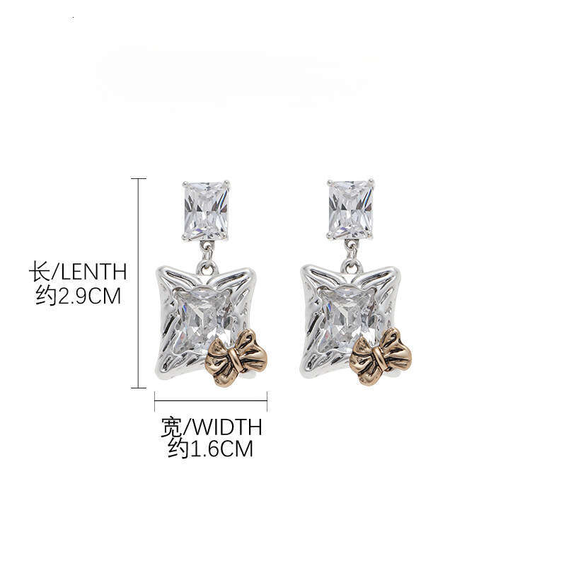 Original Retro Bowknot for Women Simple Exquisite Personality Drop Earrings High-end Temperament 925 Silver Needle Ear Jewelry