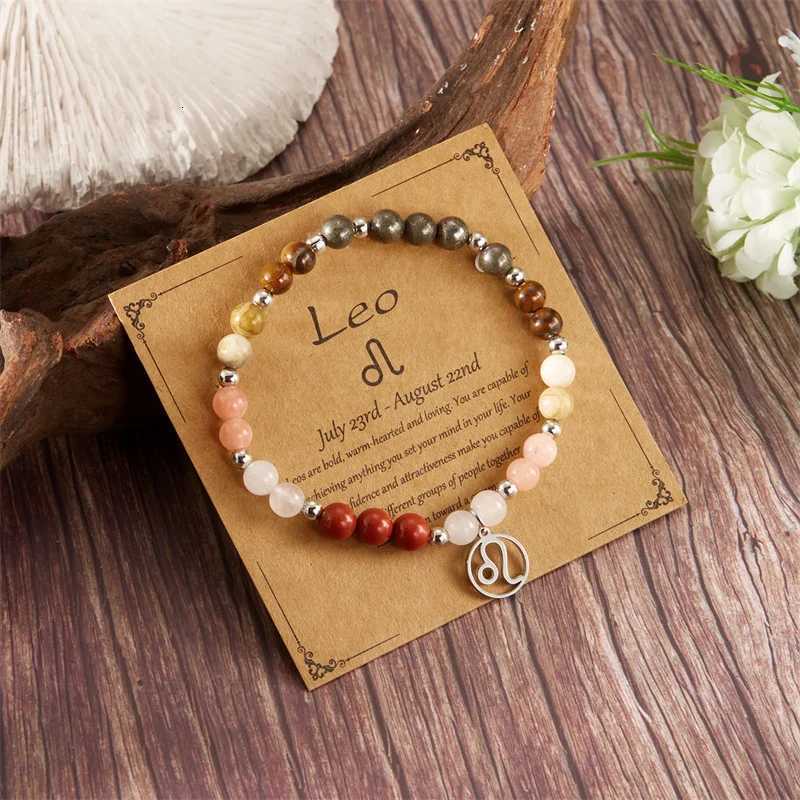 12 Zodiac Beaded Bracelet Aries Taurus Gemini Cancer Leo Virgo Libra Scorpio Aquarius Pisces Gifts Women Jewelry GiftT251110