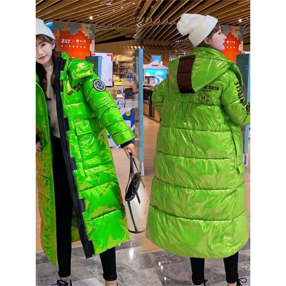 New Women Winter Long Down Parka Jacket With Hood Female Loose Casual Thick Warm Zipper Coat Winproof Vintage Outwears