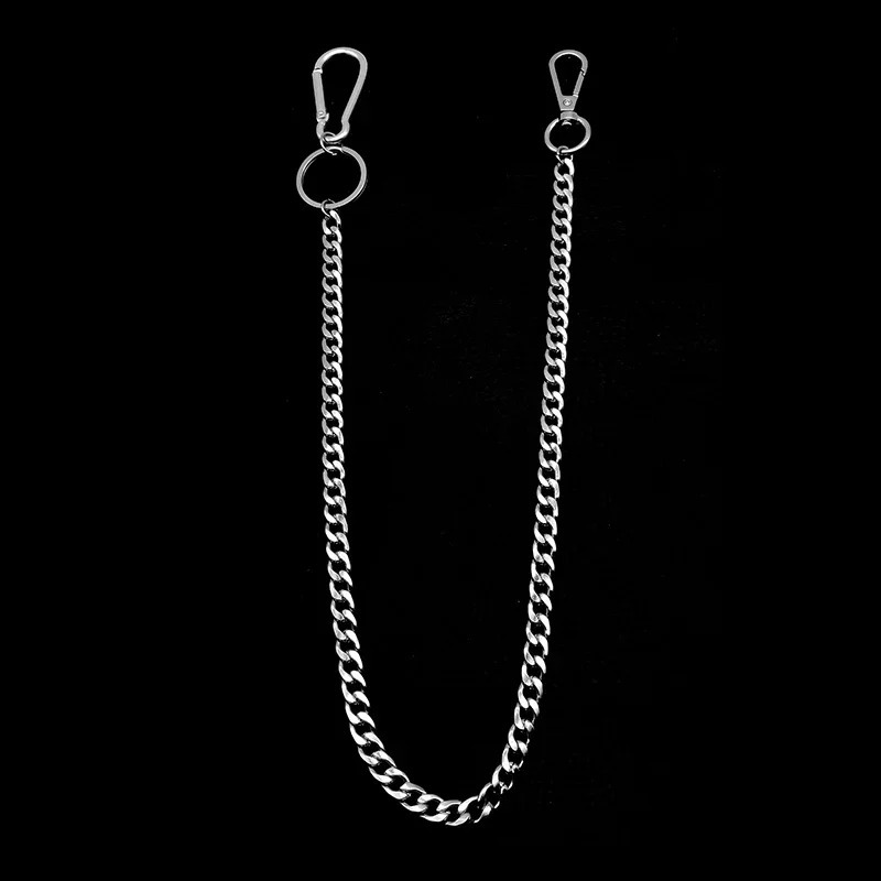 45cm Stainless Steel Punk Hip Hop Fashion Belt Keychain Trouser Chain Mens Pants Jeans Wallet Gift 250410