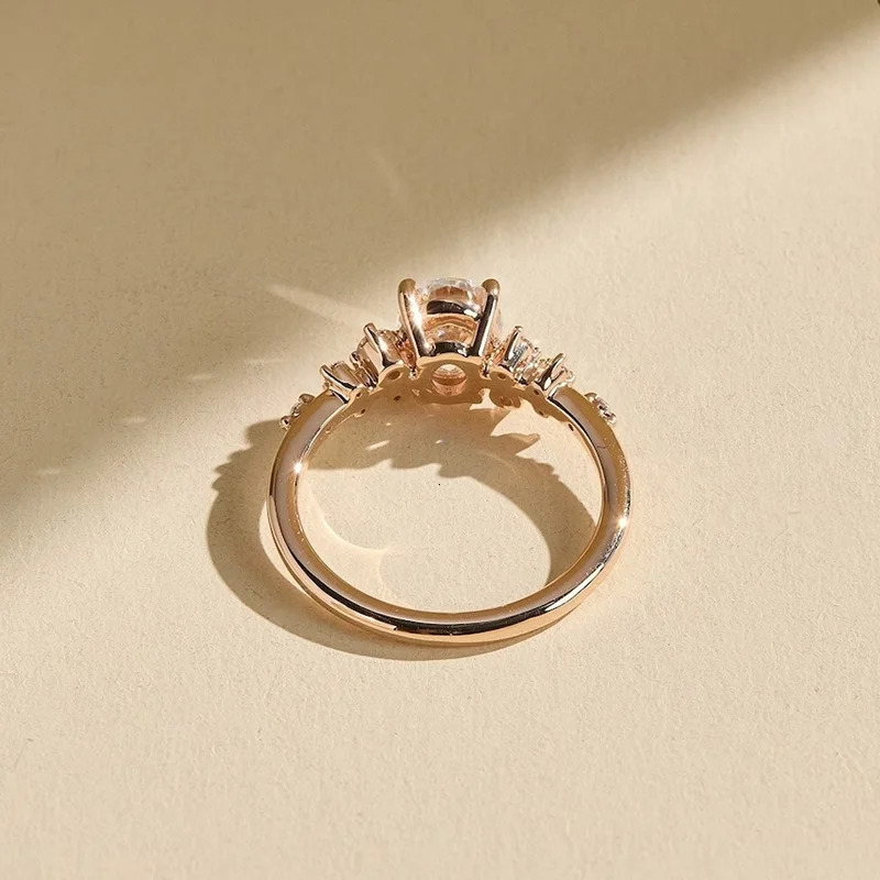 Unique Oval Cut 1ct3ct Halo Ring 925 Sterling Silver Half Rings for Woman Wedding Jewelry with Certificate 251103