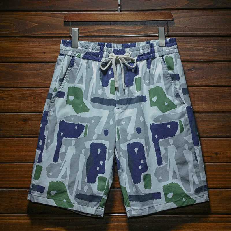 Fashionable mens beach shorts summer fashion printed sporty loose elastic cool fully matched casual outdoor shortsW250410