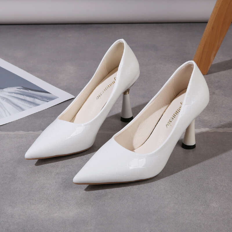 Woman Sandals High Sexy Shallow Mouth Single Shoes Classic Women S Red Pointed High Heels Solid Color Plus Size Banquet Shoes
