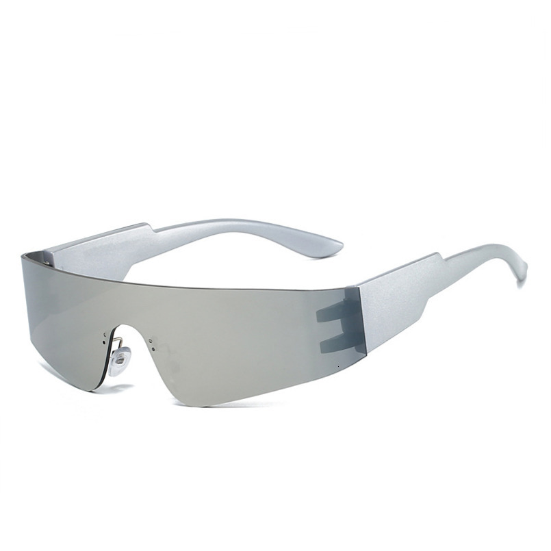 2025 One-Piece Punk Style Fashion Large Frame Sunglasses for Men and Women Outdoor Sports Cycling Glasses