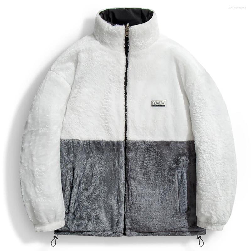 Men's Down Casual Double-sided Loose Padded Jackets High Quality Versatile Lambskin Fleece Coat Winter Thick Warm Outerwear For Male