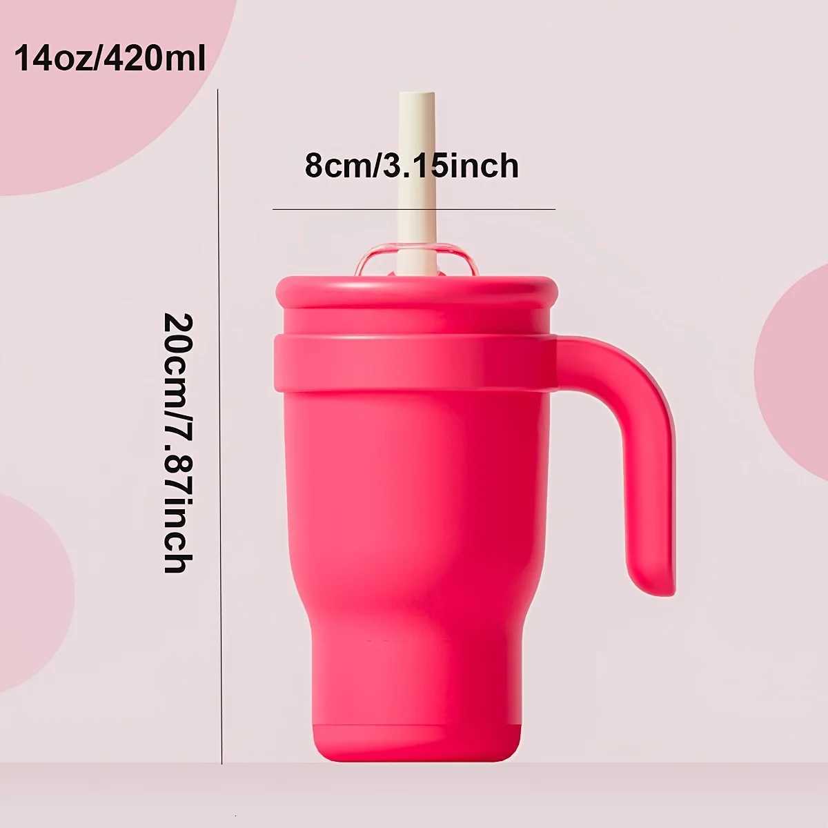 Fashionable cup 14-ounce stainless steel with handle insated drinking cup leak-proof BPA- thermal flask Y251110