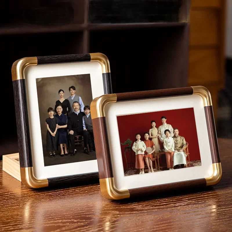 New Premium Texture Photo FrameDesktop DecorationWall Framed Frame Golden Corner Picture FrameTable Decoration Gift L251110 H260306