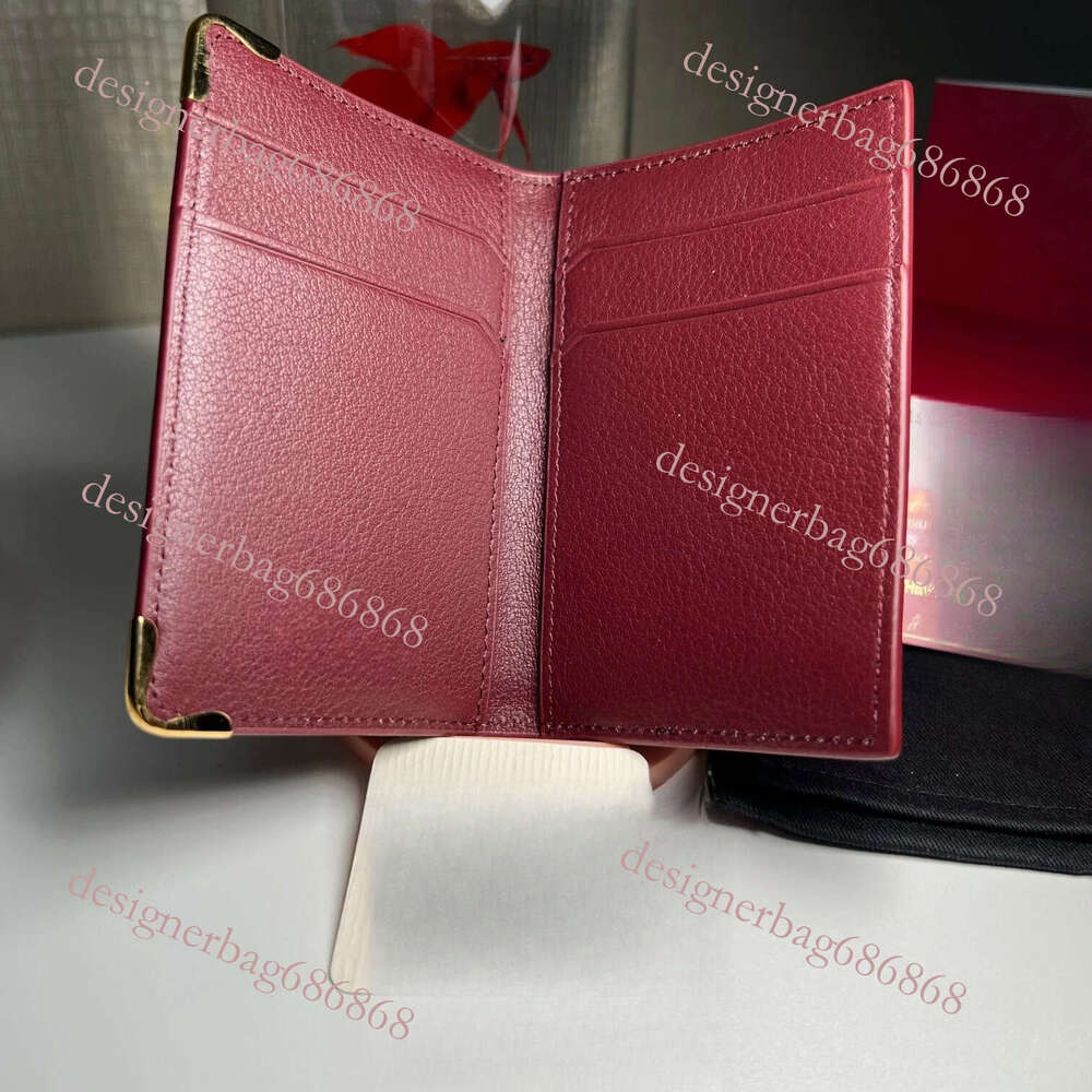 Designer Bag Brand Vertical Business Card Holders Genuine Leather Wallets Handmade Mini Clutches Money Clips Coin Purses Holiday Gifts