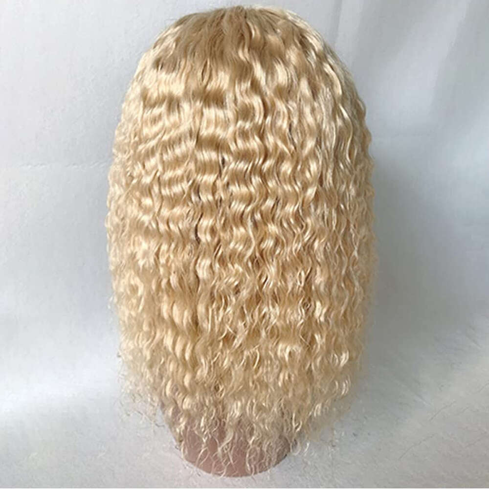 613 Blonde Kinky Bob Human Hair 13X4 Lace Front - Glueless Hairline With Baby Hair, 250% Density Short Jerry Curly Wigs For, Pre-Plucked Frontal Wig F