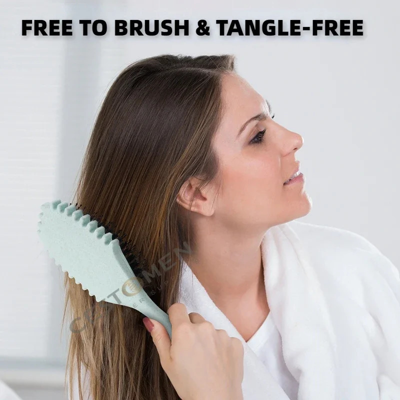 Curls Define Styling Brush Boar Bristle Detangling Hair Brush Tangled Hair Comb Shaping Defining Curls Barber Salon Styling Tool 251107