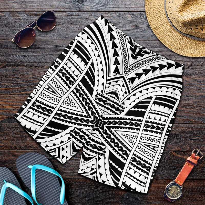 New Mens Summer Shorts Loose Fashion Shorts 3D Printed Casual Maori Ethnic Pattern Harajuku Tree Trunk Sports Quick drying ShortsW250410
