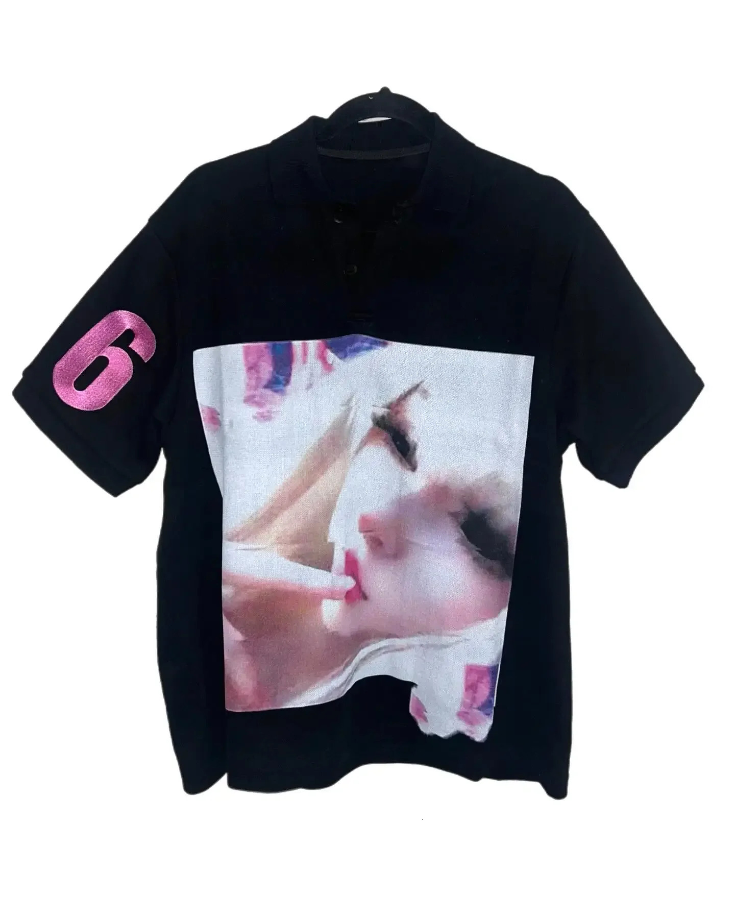 Drolandmill Printed Graphic T-shirt Cotton Mens Retro Gothic Style Harajuku Polo Short Sleeve Street Clothing Y2k Top 250410