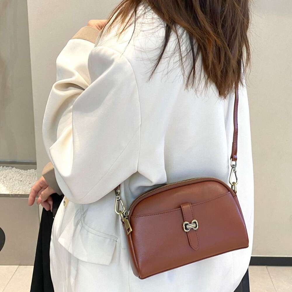 Cross Border New Crossbody Genuine Leather Phone Commuter Women S Small Square Single Shoulder Pillow Bag High Quality