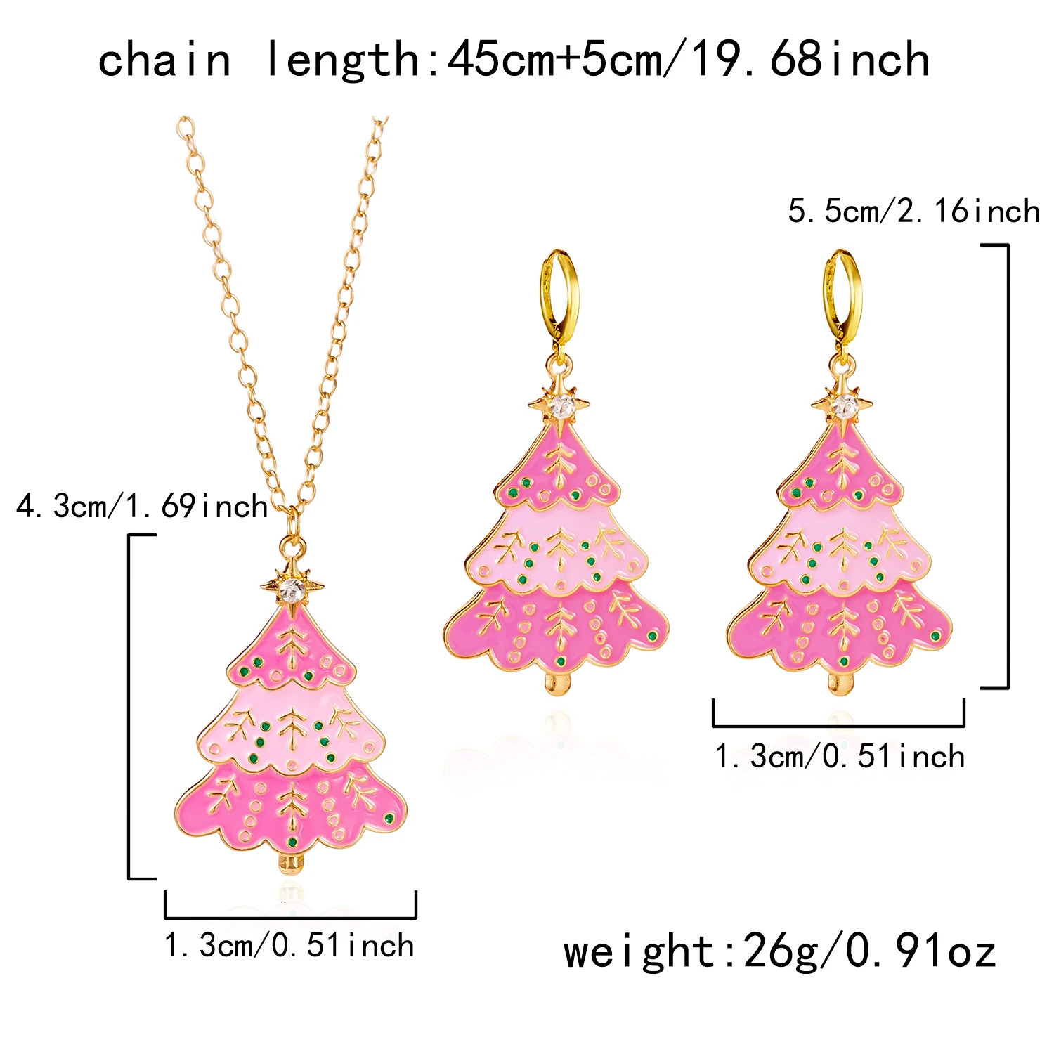 Sweet Enamel Pink Christmas Tree Drop Earrings for Women Fashion Simple Hollow Snowman Earrings Girls Xmas Year Jewelry Gift 251031