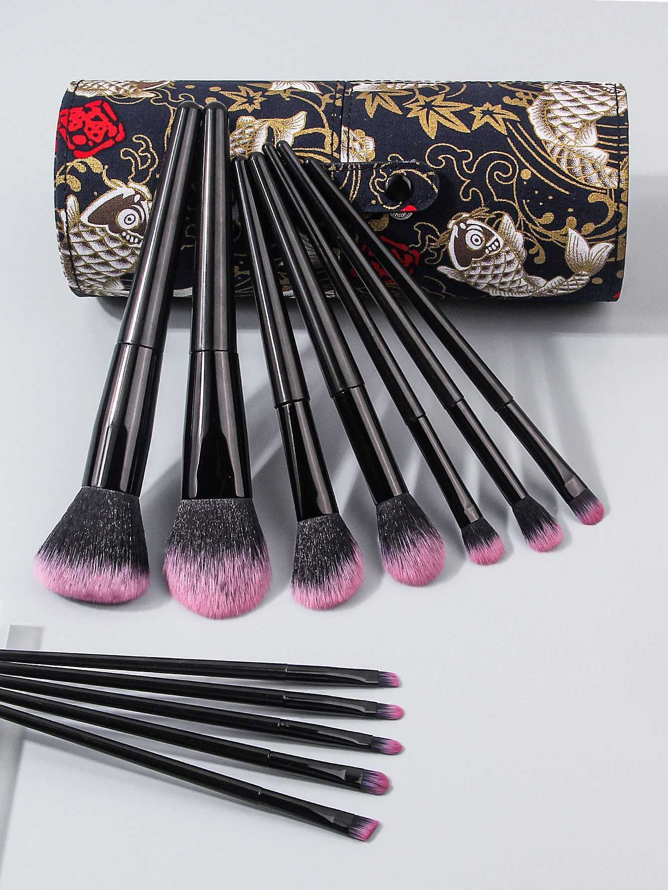 13PCS high-quality makeup brush set including a loose brush concealer brush holder and a vintage covered storage bucket L251110