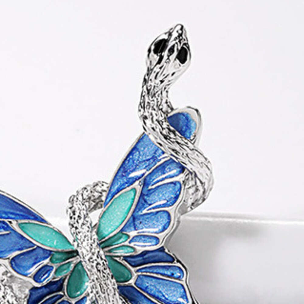 Cool Ins Style Butterfly and Snake High-end Niche Original Design Personality Trend Clothing Suit Brooch