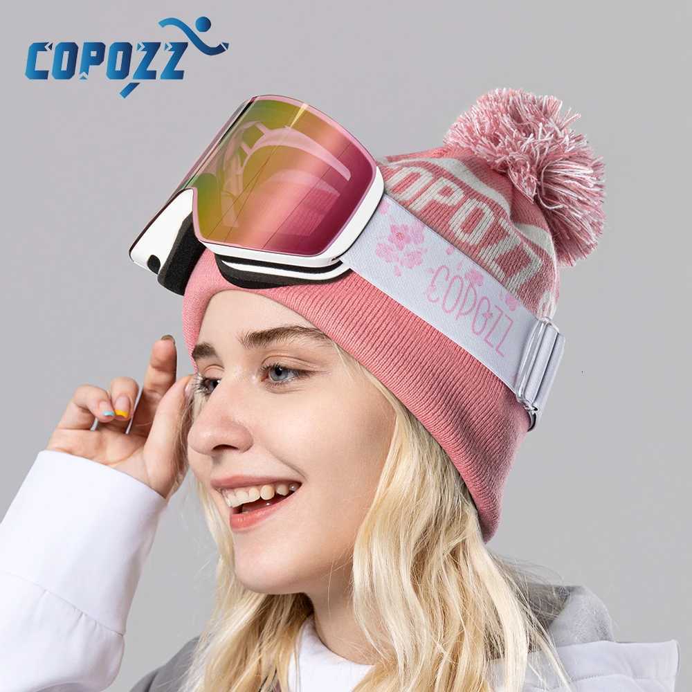 COPOZZ Winter Professional Men Women Ski Goggles Set Magnetic Quick-Change Double Layers Anti-Fog Snowboard Goggles Adults K251110