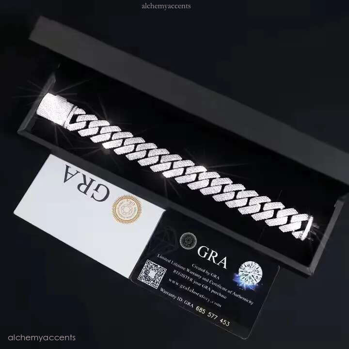 vvs baguette moissanite dia men necklaceship hop jewelry cuban k chain 20mm s sier fashion necklace iced out fully