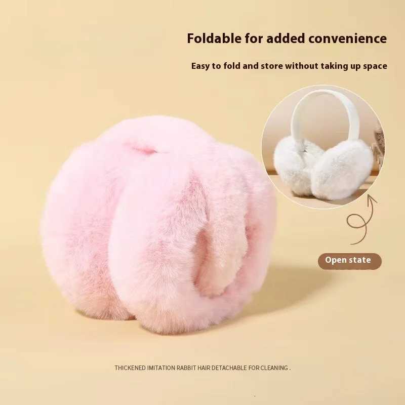 Cute Solid Soft Plush Ear Keep Warmer Winter Earmuffs for Women Men Fashion Outdoor Earflap Protection Collapsible Ear Muffs W251110