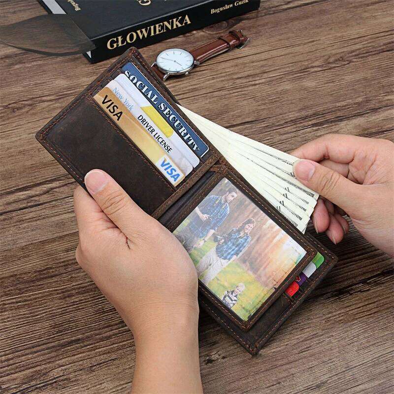 Designer Bags Designer Bags Simple Design Leather Short For Male Real Cowskin Card Mini Men's Slim Purse Men Wallet Thin Porte Monnaie 2025 Hot S