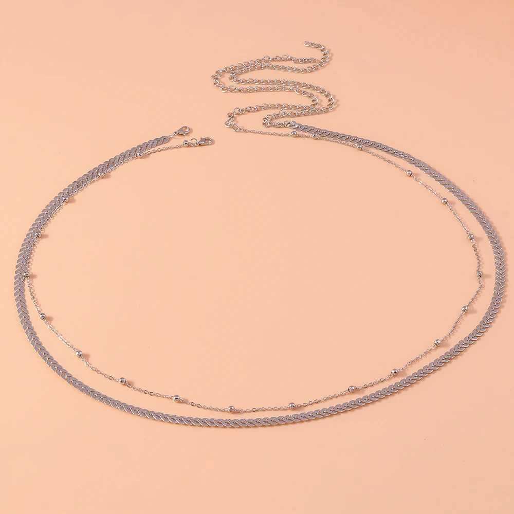 Aihua sexy flat snake chain waist belt used for warm summer beach bikinis simple body chain holiday jewelry accessories X250410