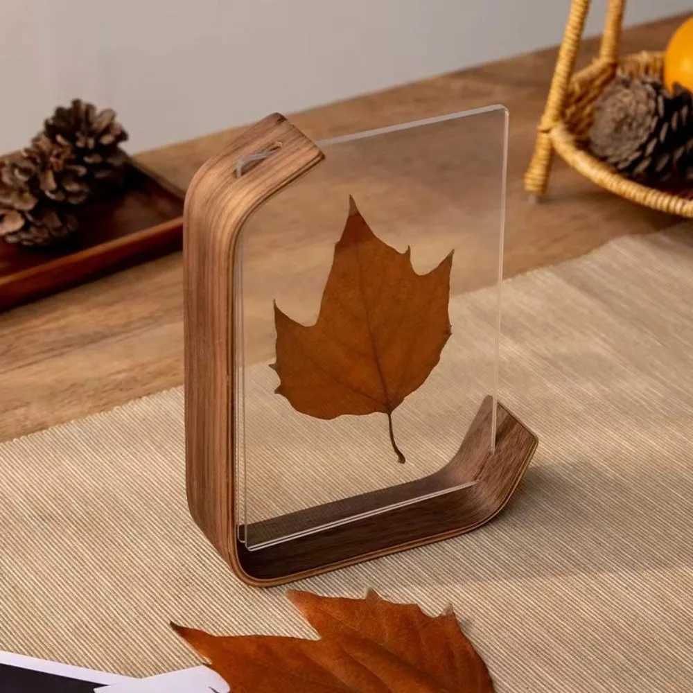 New Acrylic Picture Swing Table DIY Wooden Photo Double Sided Transparent Herbarium Display Frame Home Decor L251110 H260306