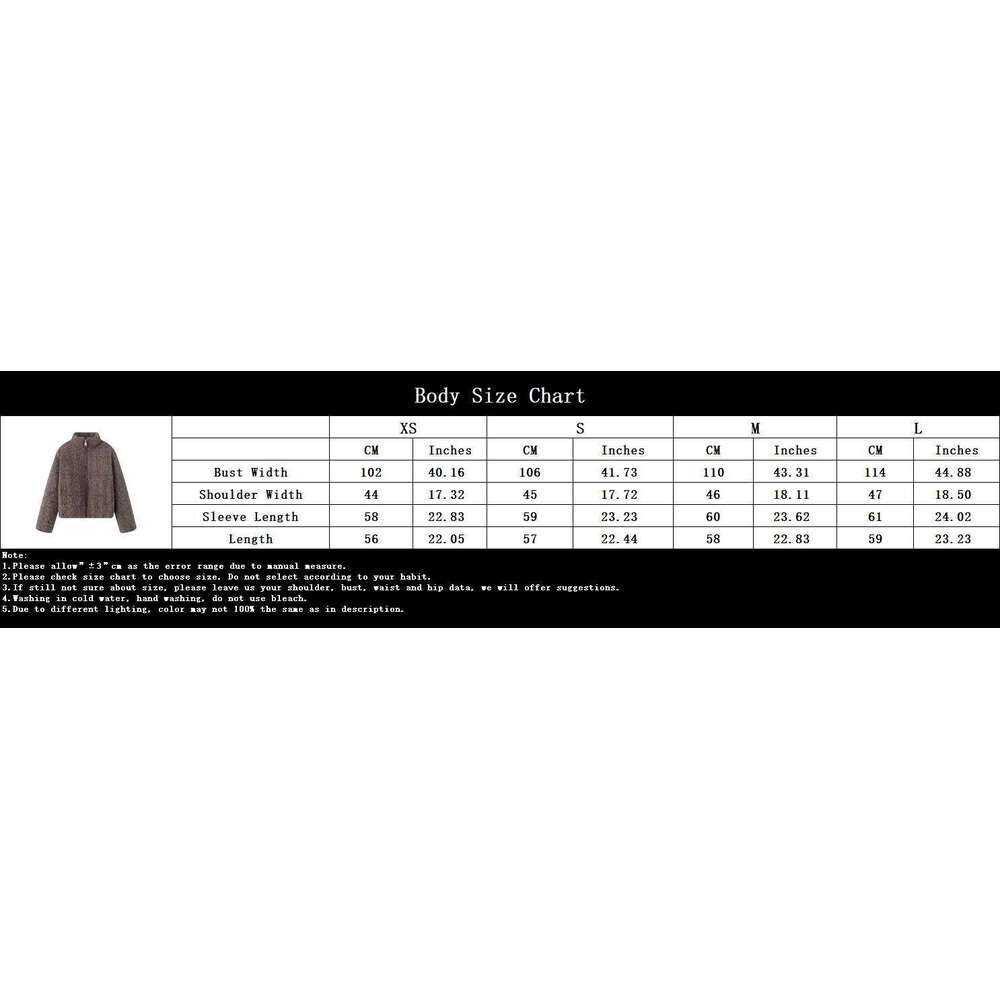 Knitted Stand Collar Padding Women's Thickened Thermal Slim Zipper Fashion Vintage Casual Lady Jacket