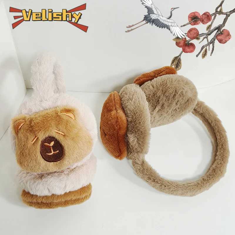 Cute Capybara Plush Warmer Earmuffs Earflap For Women Men Child Winter Warm Ear Cover Outdoor Cold Protection Cycling Ear-Muffs W251110