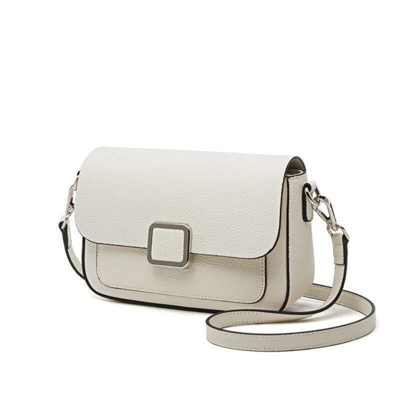 Genuine Women's Square Single Shoulder Soft Leather Cowhide Underarm Bag, Ladies' Stylish Crossbody Purse
