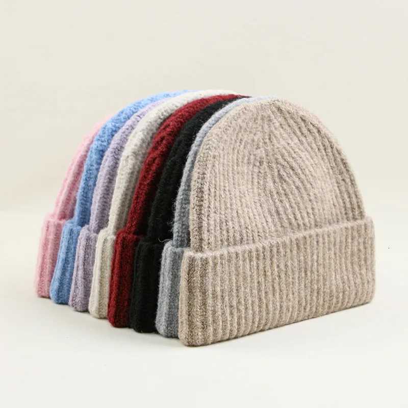 New 10 Colors Solid Beanies Winter Hat For Woman Knitted Soft Wool Autumn Thick Warm Skullies Bonnets Outdoor Ski Cap Men GiftXJ251110