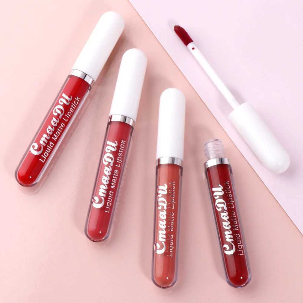 Sexy Long Lasting Velvet Matte Lip Gloss Rose Liquid Lipstick Makeup Women Beauty Red Nonstick Cup Waterproof Lip Gloss 18 ColorT251110