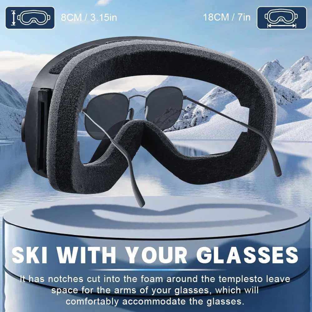 X-TIGER Winter Skiing Eyewear Ski Goggles Men Women Snowboard Glasses Comma Style Glasses TPU UV400 Anti-Fog Sports Eyewear K251110