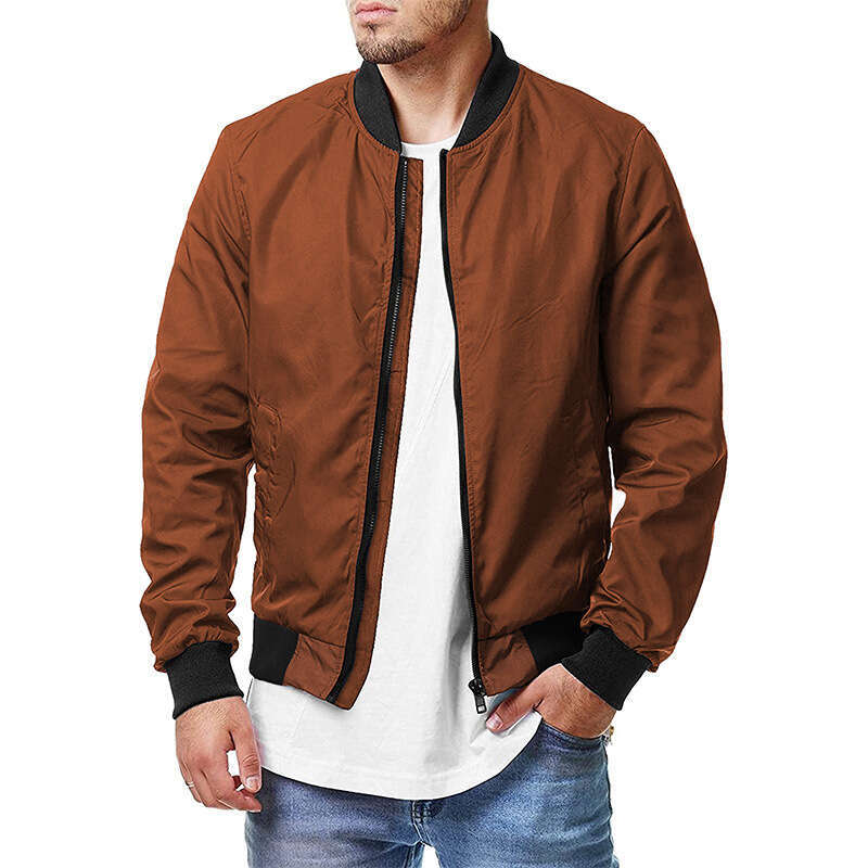 New European American Style Bomber Spring and Autumn Cross-Border Casual Trendy Plus Size Men's Zipper Jacket 5XL