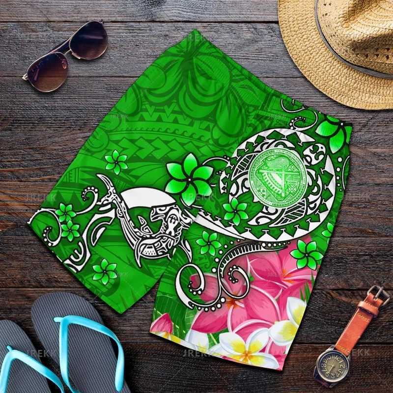 New retro 3D printed Samoa emblem beach shorts fashionable streetwear board shorts unisex cool swimming shorts mens swimming trunkW250410
