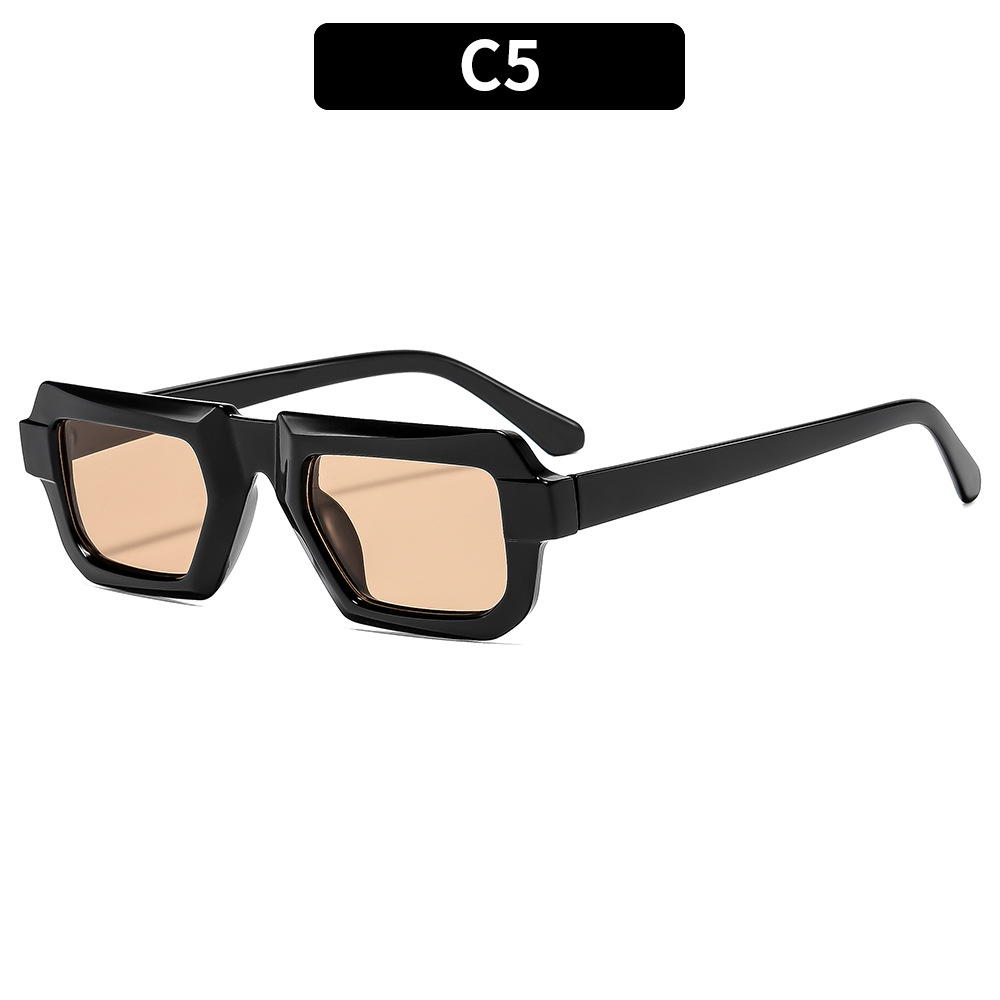 Men Square Minimalist Fashion Sunglasses UV 400 Protection European American Trendy Outdoor Sun Glasses