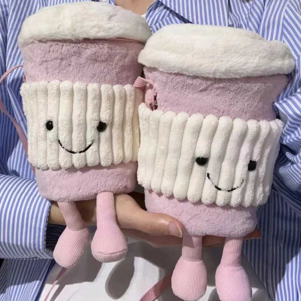 Womens Bag Crossbody Plush Bag Ins Cute Cup Cover Bags for Coffee Milk Tea Phone Fashion Small StorageT251110