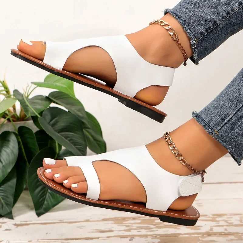 October 2025 womens sandals plus size casual sandals womens round toe flat outdoor shoes womens ZapatosXJ250410