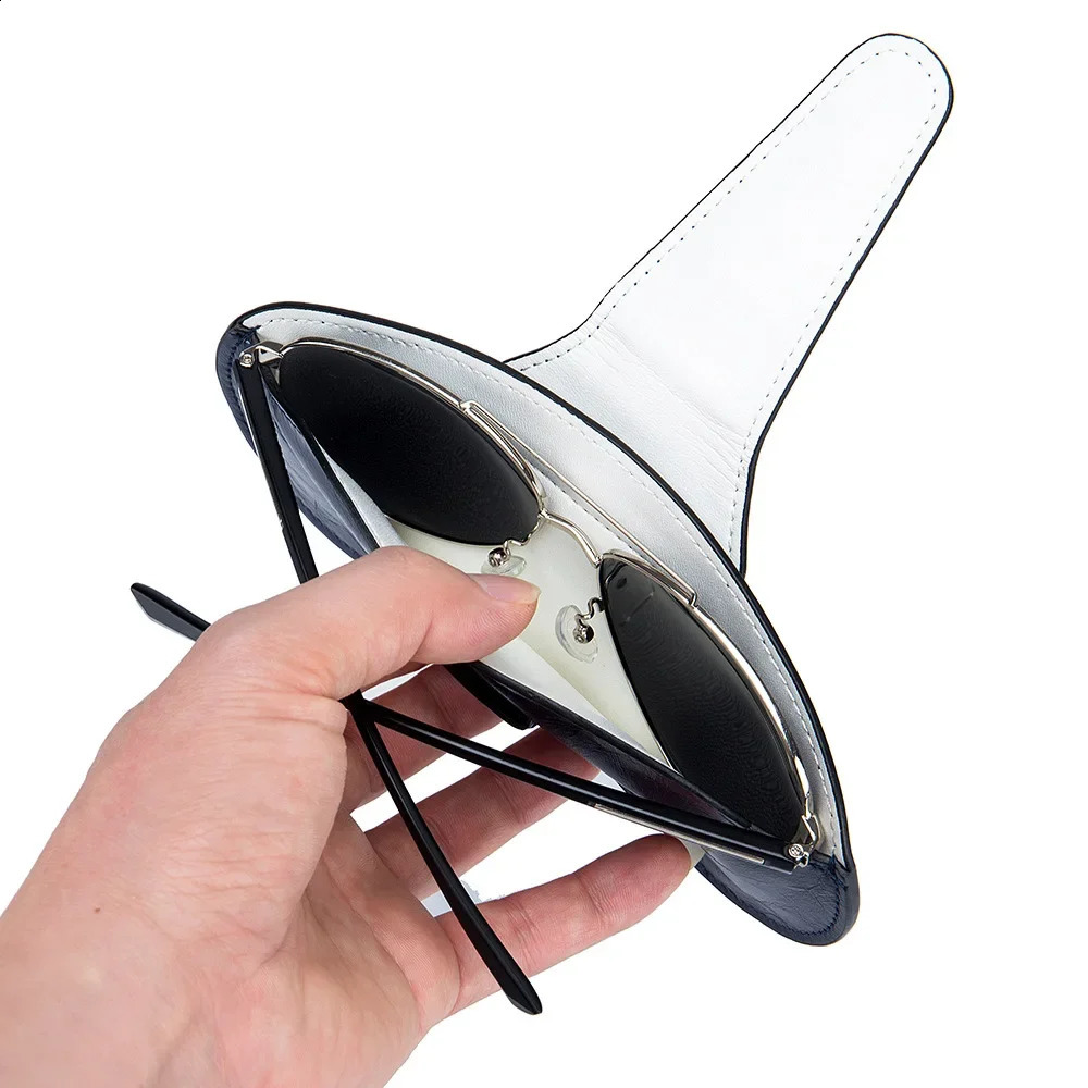 Glasses Case Neutral Leather Glasses Bag Fashion Portable Sunglasses Case Accessories Womens Glasses Case 250409