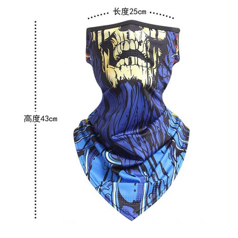 Multi-function Scarf Skull Face Mask Cycling Bandana Earloops Face Balaclava Cover 3D Print Sunscreen Windproof Neck Gaiter S251110