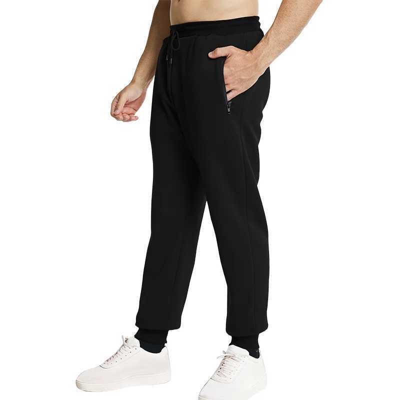 New sports pants with side zipper pockets mens jogging track pants elastic waist sports and leisure Trouser bag fitness and fitness clothingXJ250410
