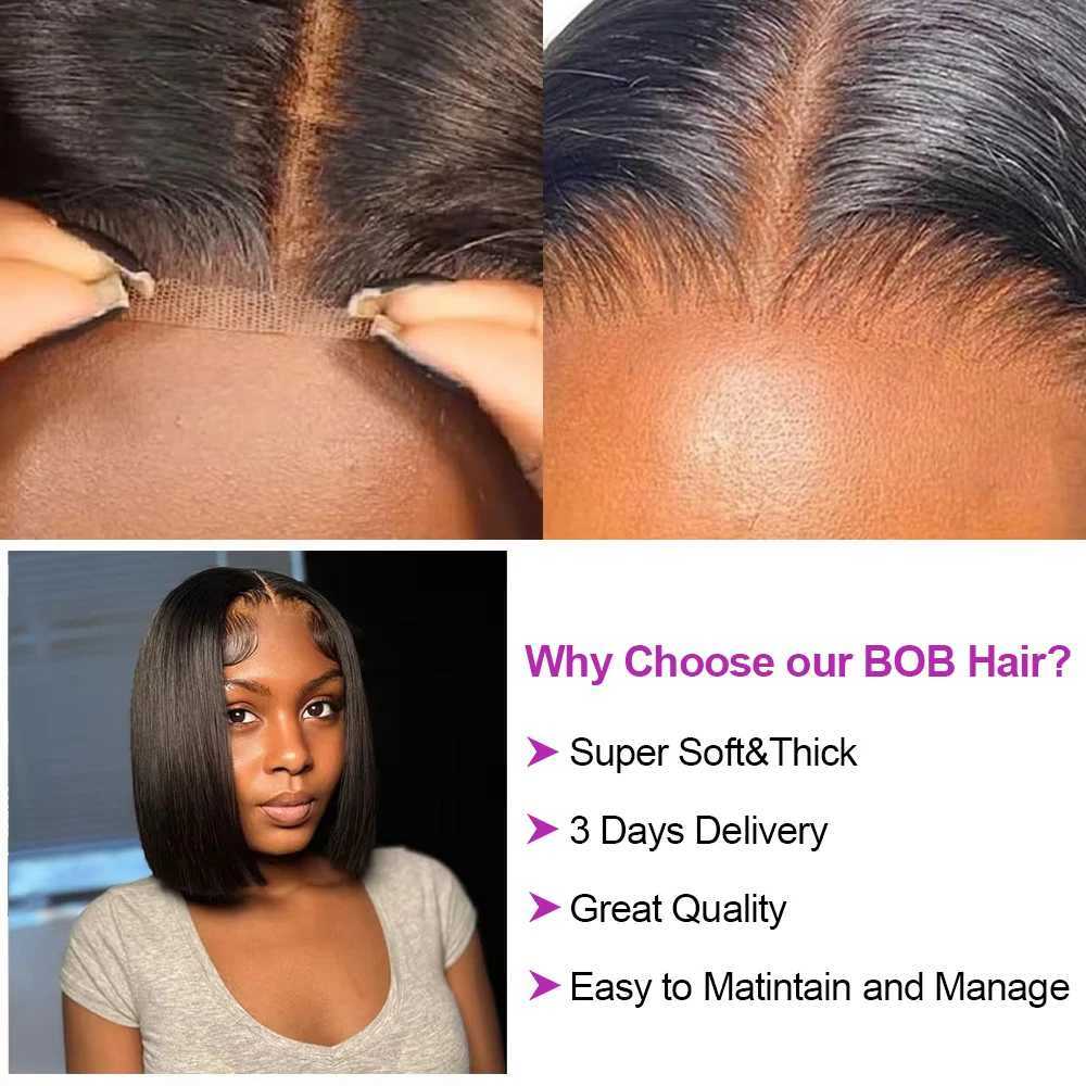 Short Bob Wigs Bone Straight 13x4 13x6 Hd Lace Front Wig Pre Cut 7x5 Glueless Wig Human Hair Ready to Wear And Go 250 DensityT251111