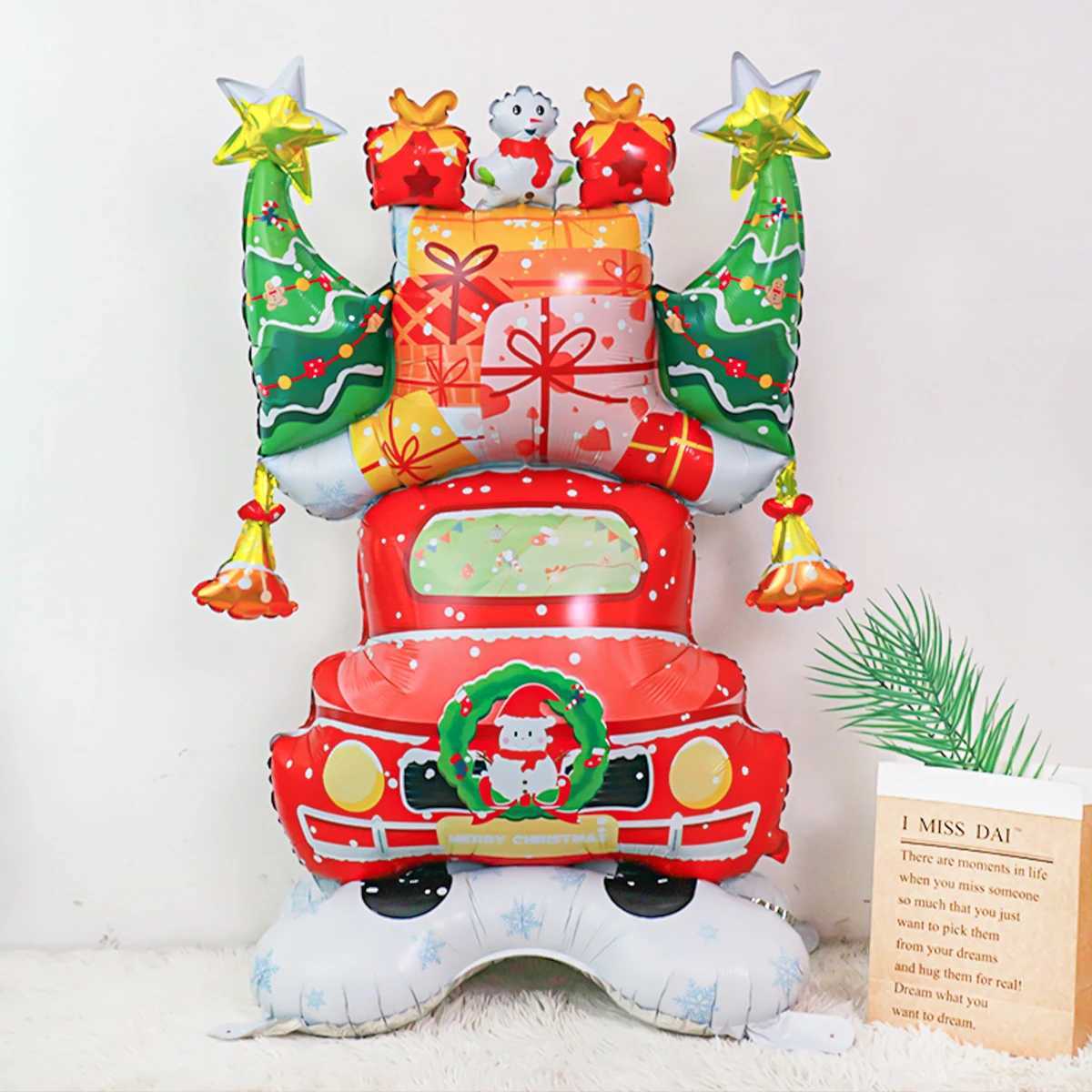 Christmas 1pc extra large Christmas gift car aluminum foil balloon Christmas party decoration Christmas gift balloon decoration Y251111
