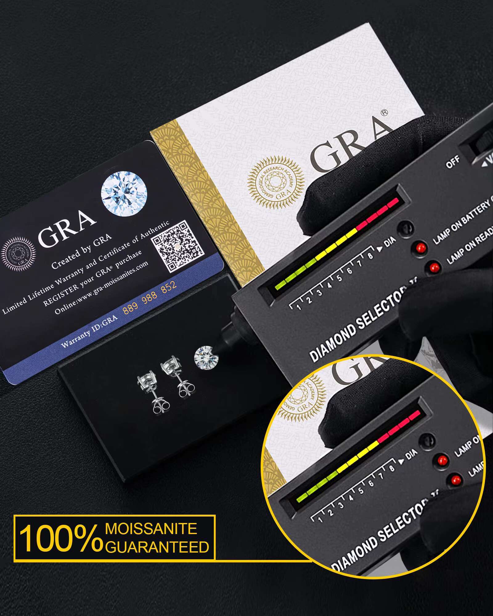 Pass Diamond test VVS D Moissanite Earrings Men Women 0.5CT-3CT 925 Silver GIA Certificate Lab Diamond Stud Luxury Jewelry