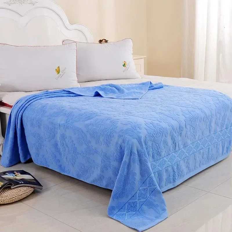 Jacquard Cotton Towel Thread Blanket for Adults Kids Soft Breathable Bedspread Bedclothes Summer Throw Blankets on Sofa/Bed C251111