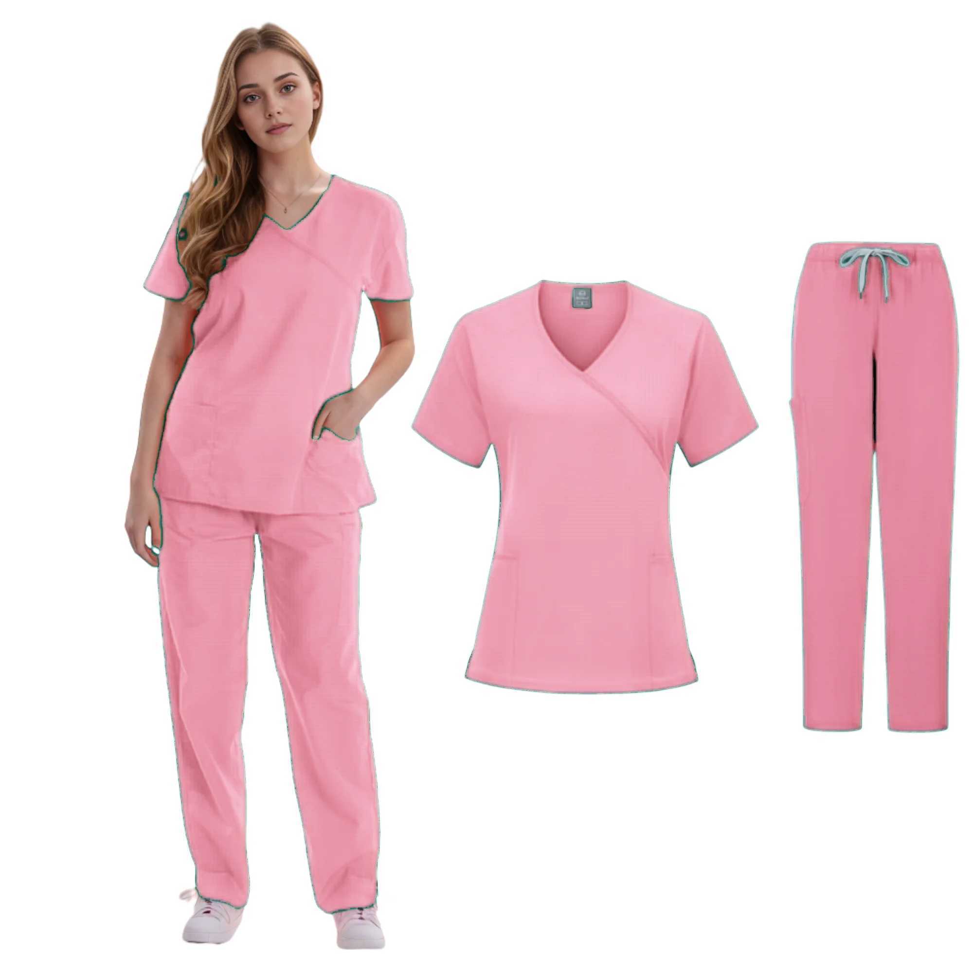 Clinical Uniforms Woman Uniforme Clinica Dental Joggers Scrubs Suit Medical Hospital Scrubs Uniform Set Spa Work Clothes X250410