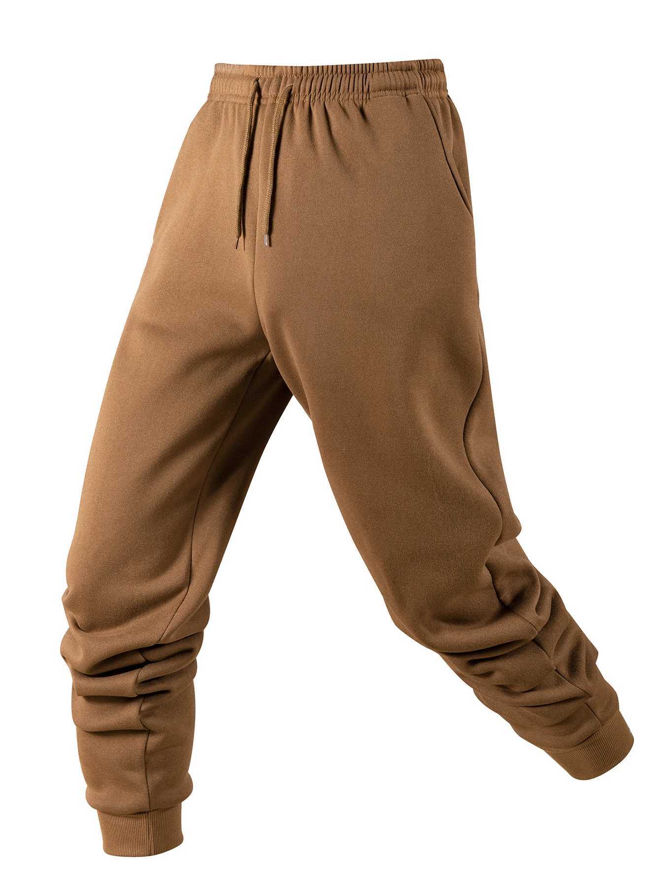Mens sports jogging pants for spring and summer casual sports jogging pants mens brushed solid color Trouthers daily jogging pantsXJ250410