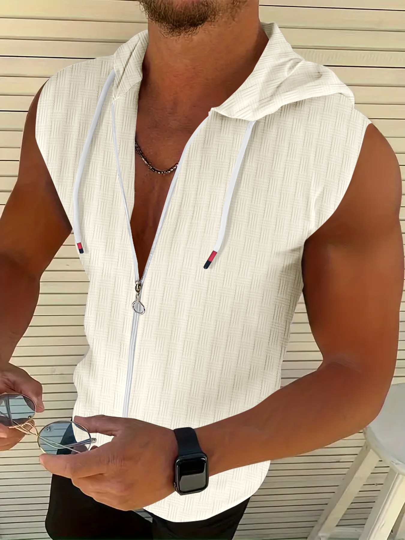 Hot Sales Designer Mens Vest Jacket Fashion Hoodie Shirt Casual Slim Fitting Hip Hop Summer Tank Top Men Shirts Sportswear Clothes