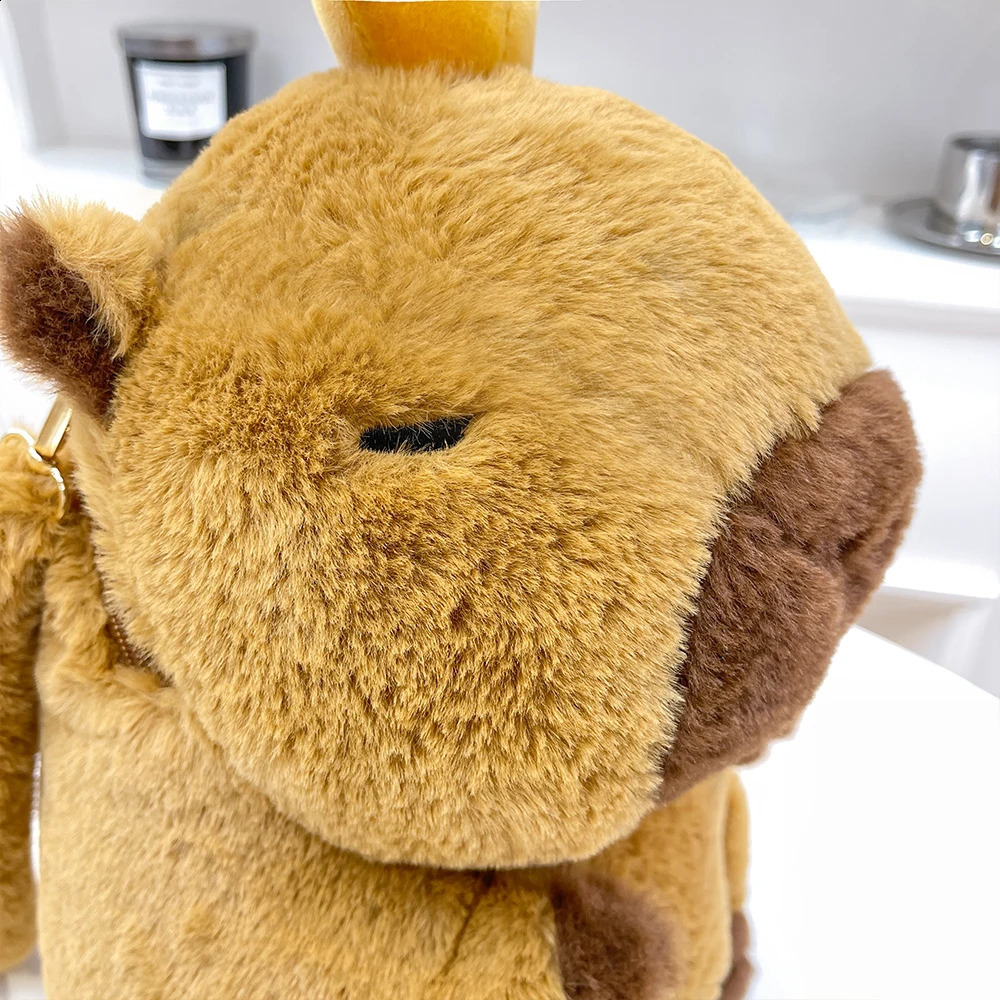 Kawaii Plushie Doll Capybara Plush Backpack Handbag Childrens Bag Toy Shoulder Bag Mini Knapsack Bags Gifts For Girlfriend 250407
